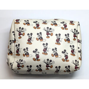 Bioworld Disney Mickey Mouse Cream 8" x 7" Cosmetic Bag Pouch Zipper
